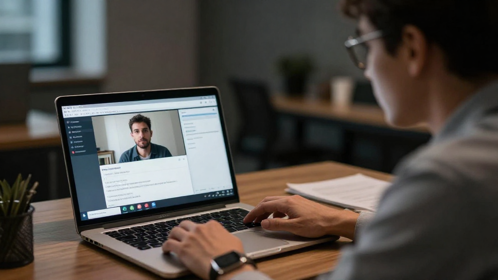 Professor reviewing a live proctoring dashboard