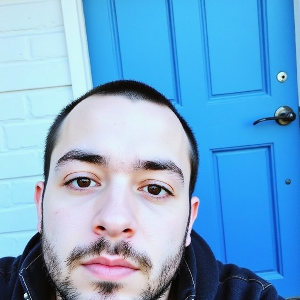 can-you-change-the-blue-door-behind-me-to-white-3keirrcg5y