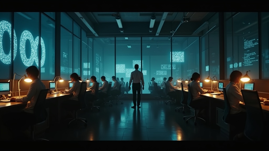 Gráfico futurista mostrando la curva de adopción de IA en empresas según los plazos de Microsoft
