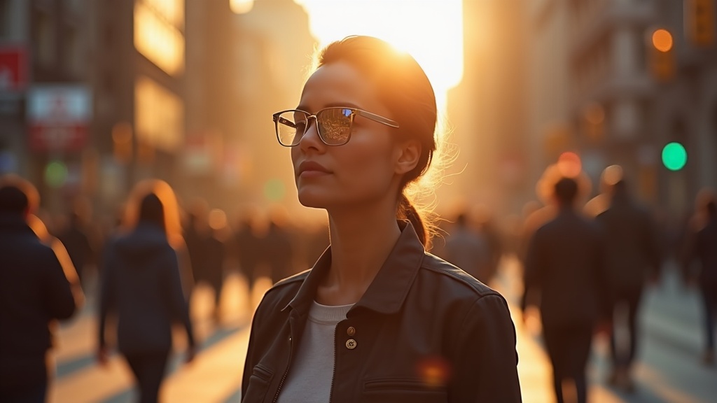 Detalle de las cámaras y sensores en el marco de las gafas N50