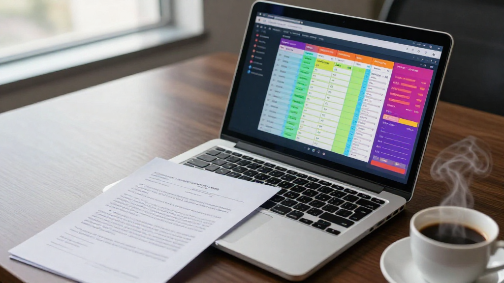 Dashboard of time‑tracking analytics on a modern desk