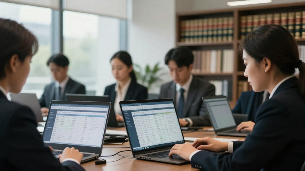 Law office with attorneys using billing dashboards