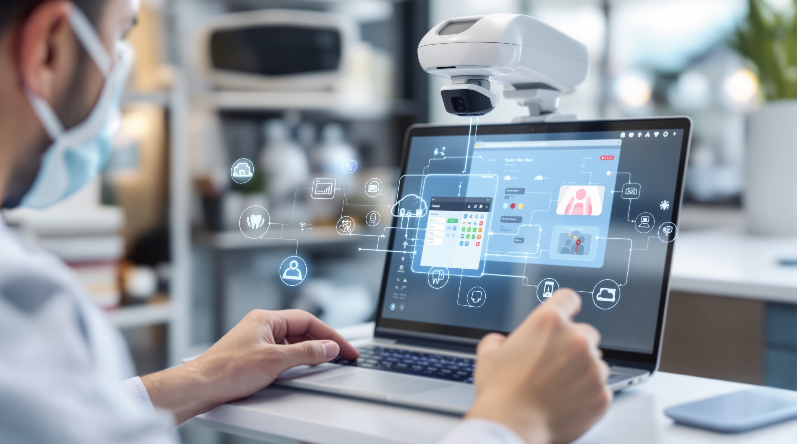 Digital dental workflow with wireless intraoral camera integration and cloud connectivity
