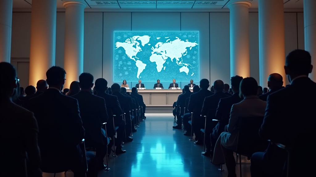 Líderes mundiales reunidos en la Cumbre de Impacto IA 2026 en Nueva Delhi