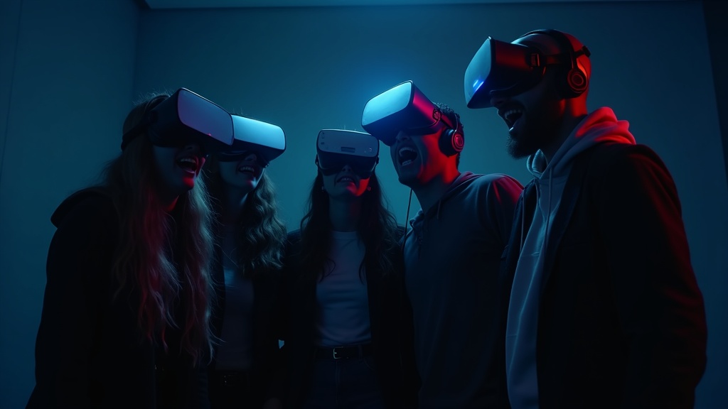 Escena inmersiva de terror en House of Fear VR, el escape room virtual de Barcelona