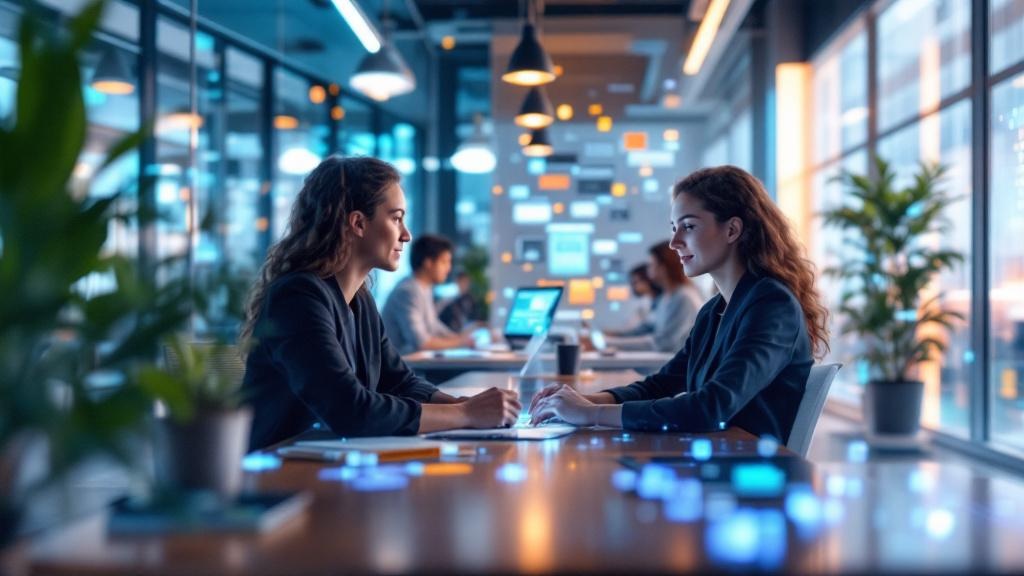 Profesional redactando propuesta comercial con ChatGPT para negocios en laptop