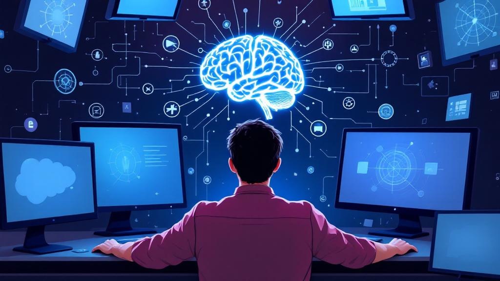 Adolescente frente a múltiples pantallas mostrando el impacto en salud mental y pantallas