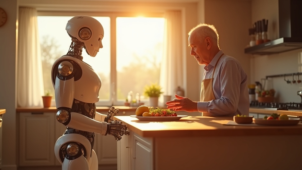 Robot ADAM aprendizaje observacional analizando objetos en un entorno doméstico