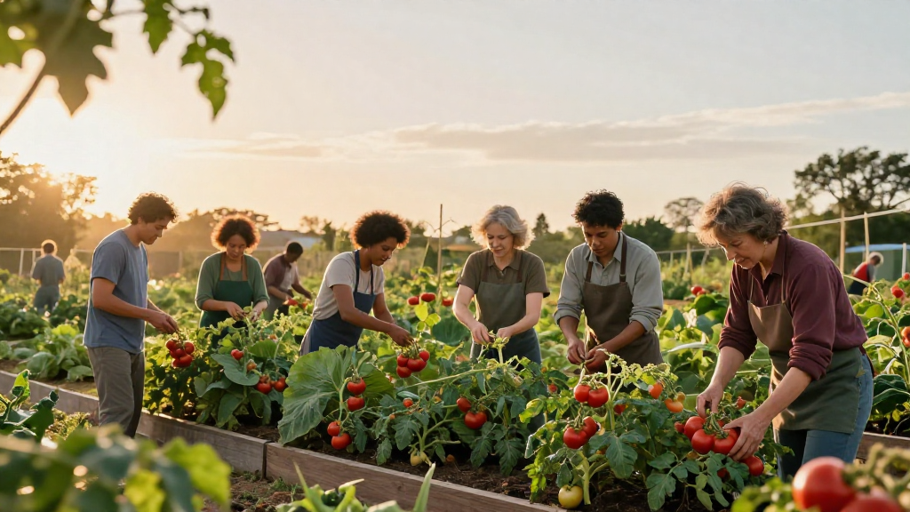 Community garden volunteers creating change