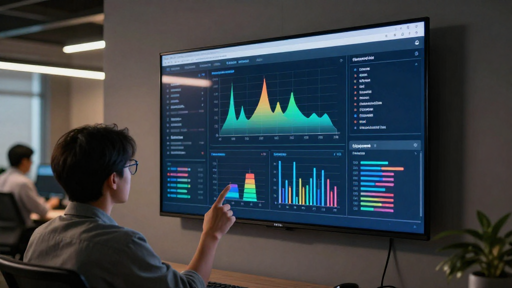 Live dashboard displayed on a wall‑mounted screen