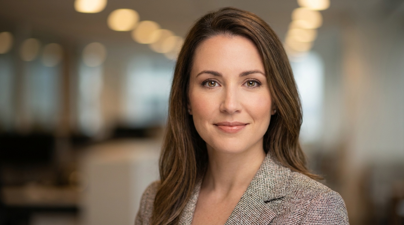 Результат промпта Nano Banana Pro: профессиональный портрет женщины со студийным освещением