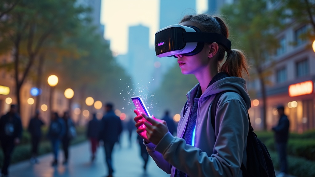 Interfaz de Horizon Worlds adaptada para funcionar en un teléfono móvil