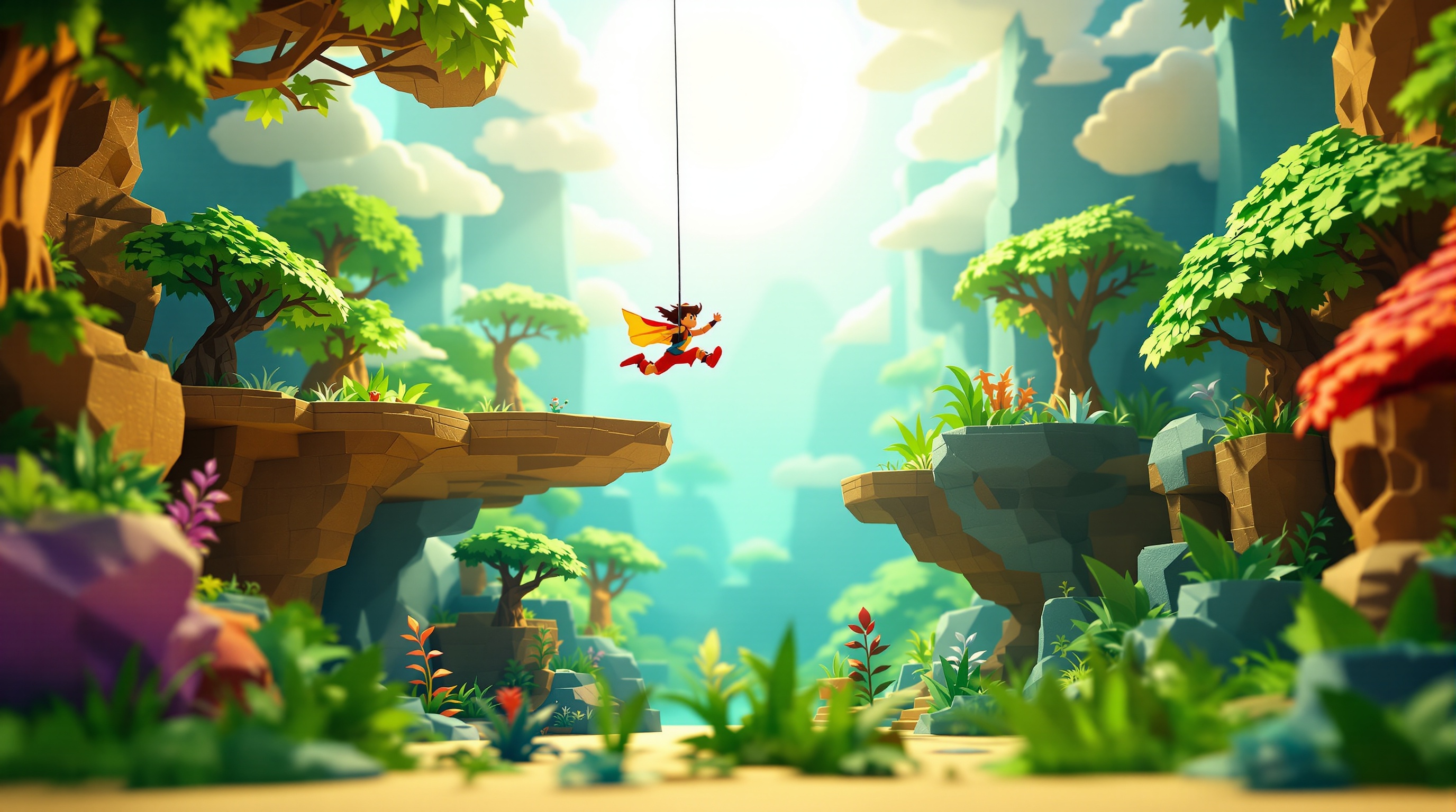 Captura del mundo de cartón en el plataformas VR Paper Craft