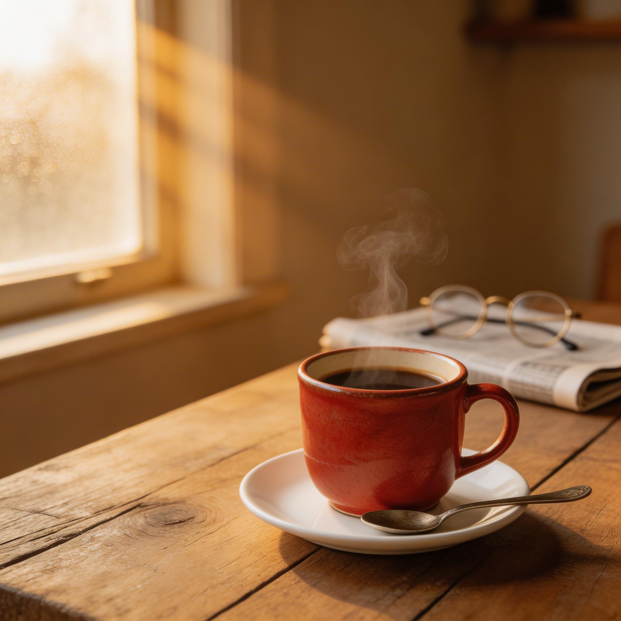 Detailed coffee mug with full art direction