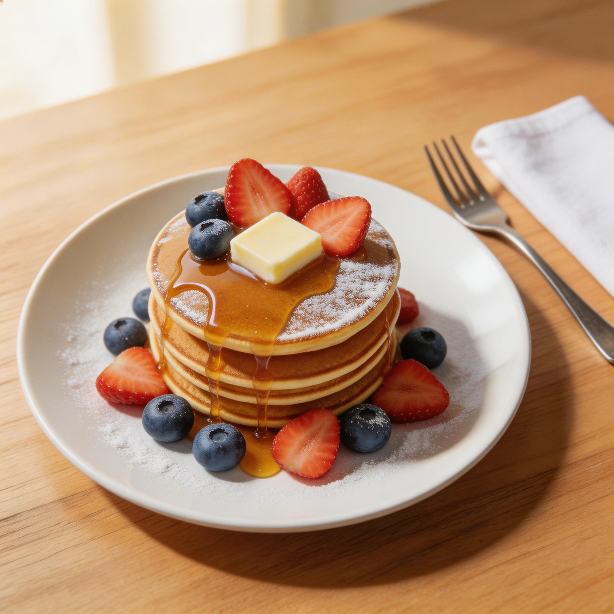 Pancakes loaded with toppings