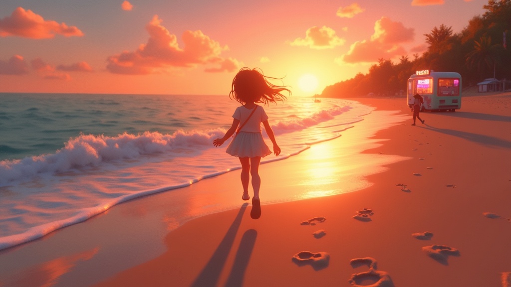 Escena relajante de verano en Tomboy Adventure 2 simulador de citas VR