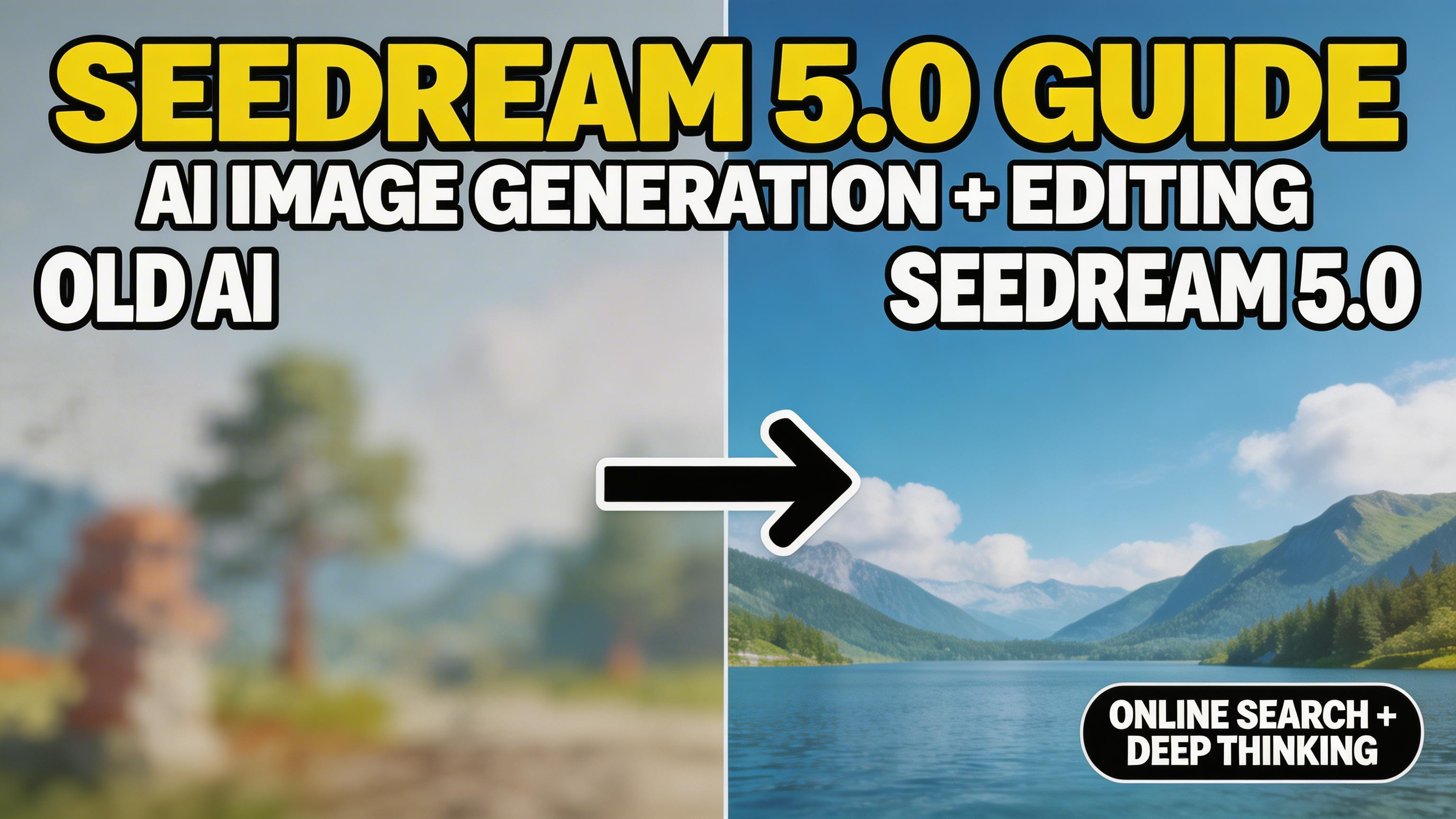 Seedream 5.0 hero image showing web-search-aware image generation and precise editing controls