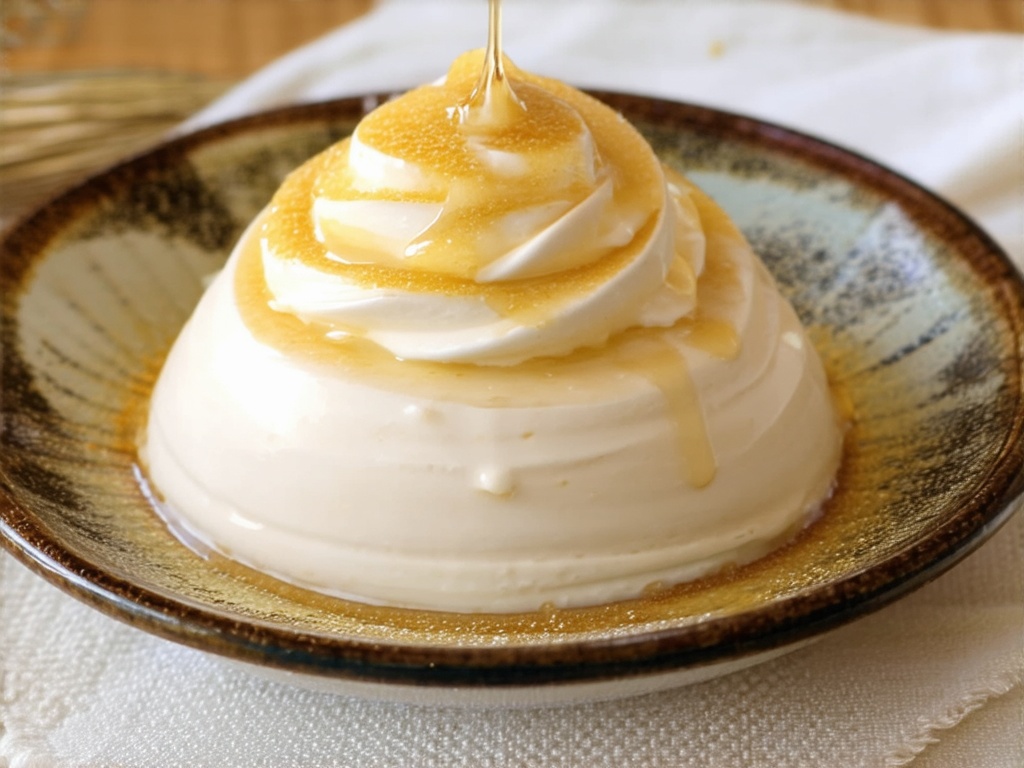 Ideally textured white chocolate mousse