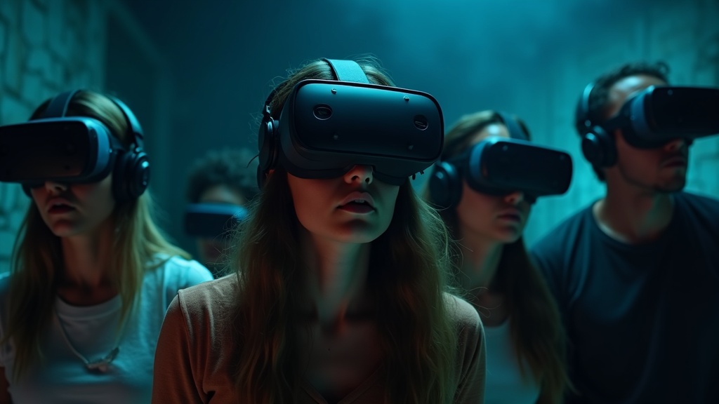 Jugador apuntando con un arma virtual en la experiencia de supervivencia zombie de Virtua