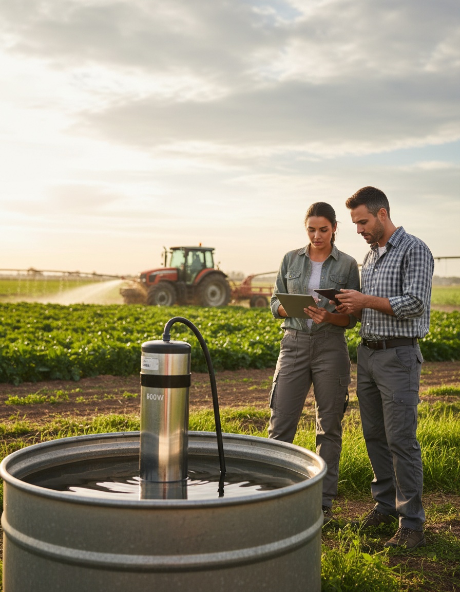 Innovadora bomba solar sumergible de 600W para extracción de agua a grandes profundidades