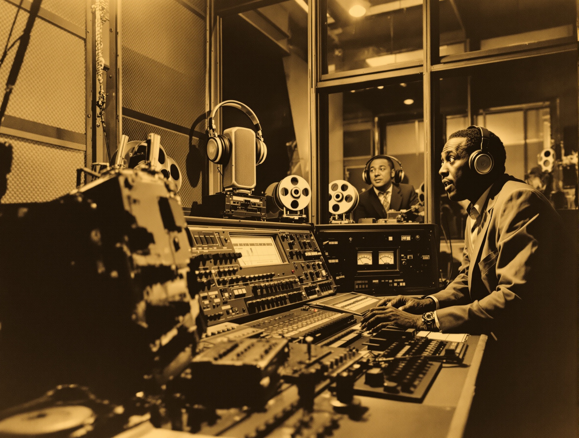 Sam Phillips at the console