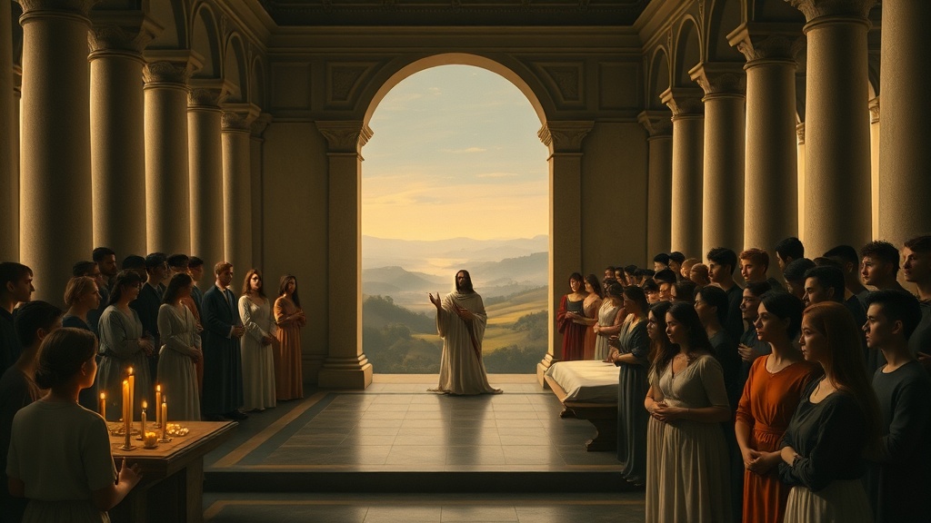 Renaissance allegory of choice between devotion and spectacle