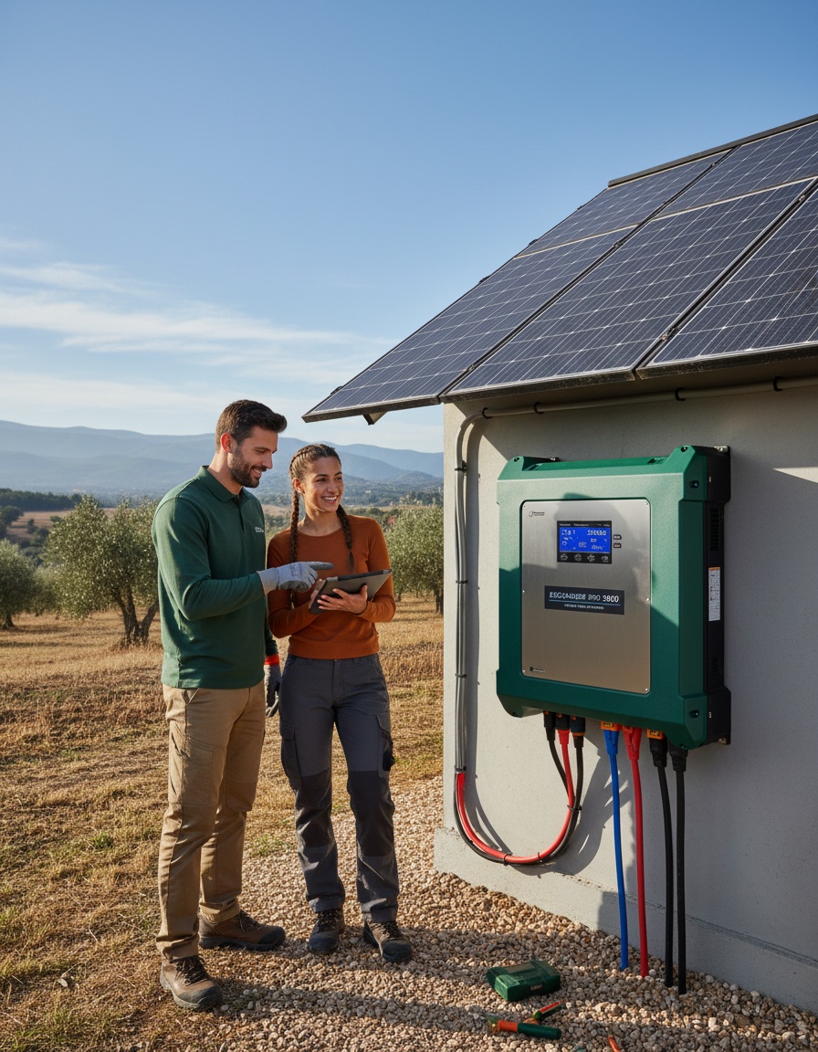 Nuevo inversor cargador solar off grid 24V con MPPT y salida de onda pura sinusoidal