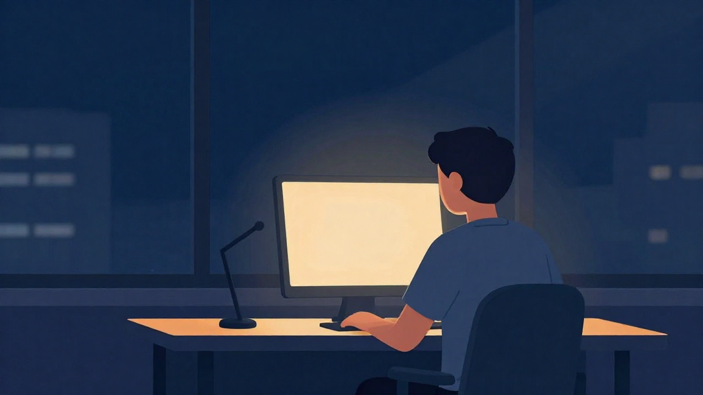 深夜電腦前的獨處與溫暖