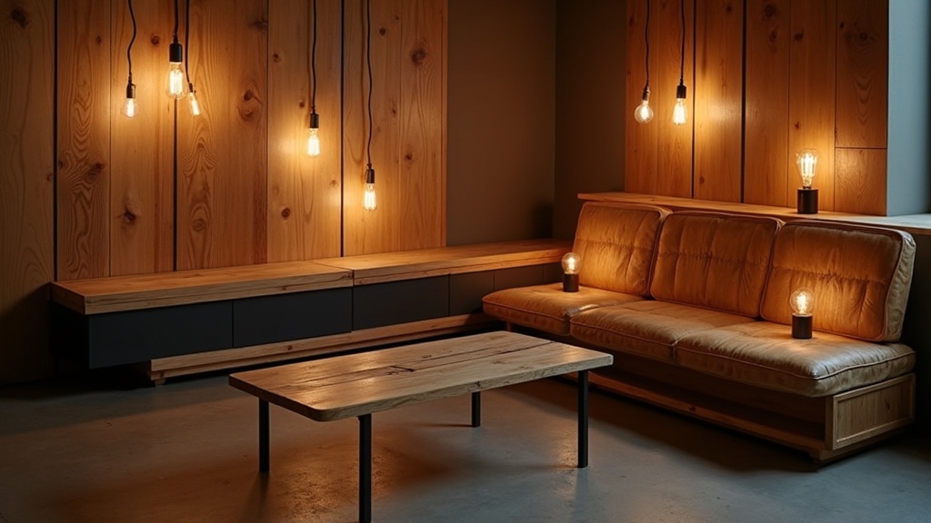 Свет в интерьере лофт: как лампы Эдисона преображают деревянную мебель и создают уютную атмосферу