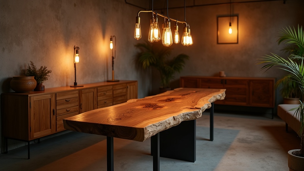 Свет в интерьере лофт: как лампы Эдисона преображают деревянную мебель и создают уютную атмосферу