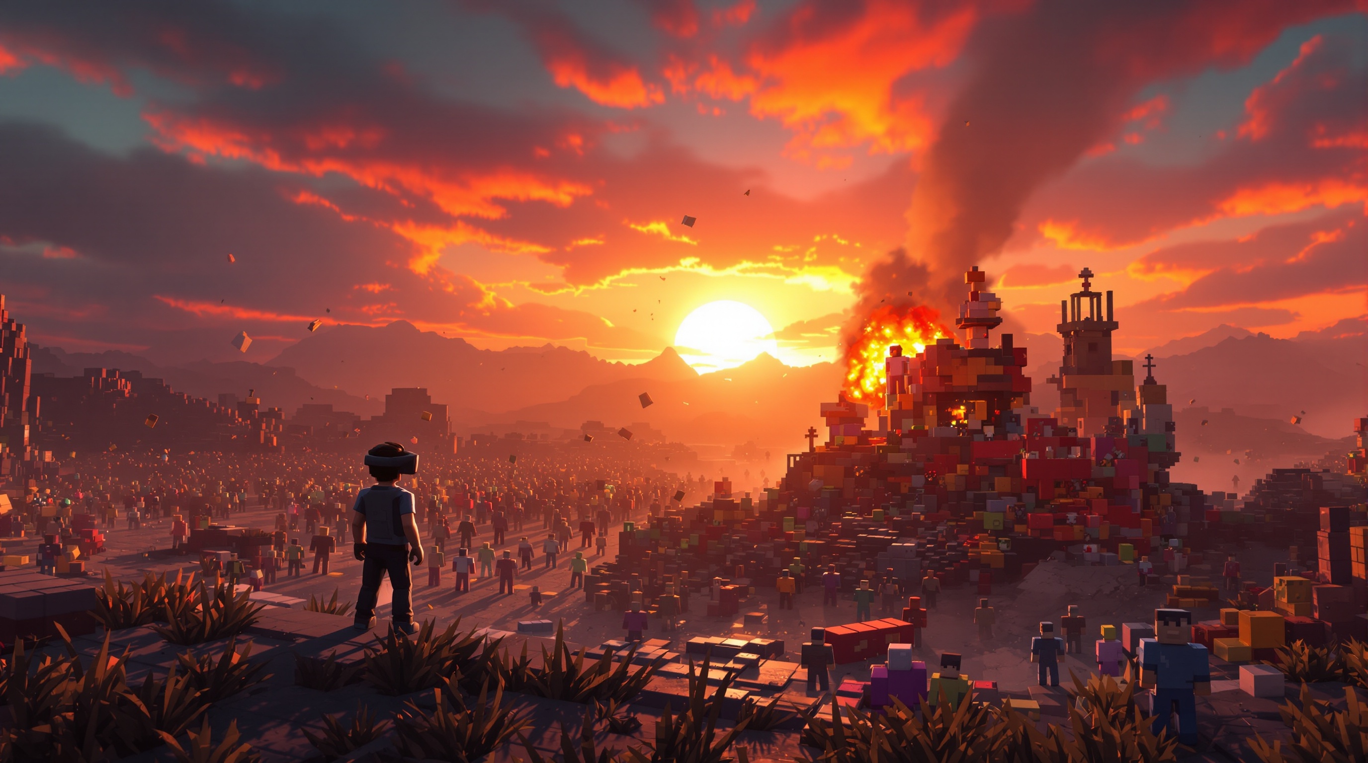Entorno destructible del sandbox de físicas Voxel Playground