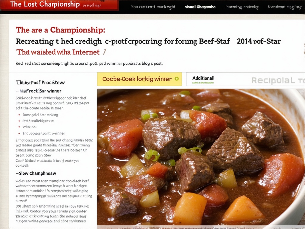 Rich beef stew preparation with fresh ingredients