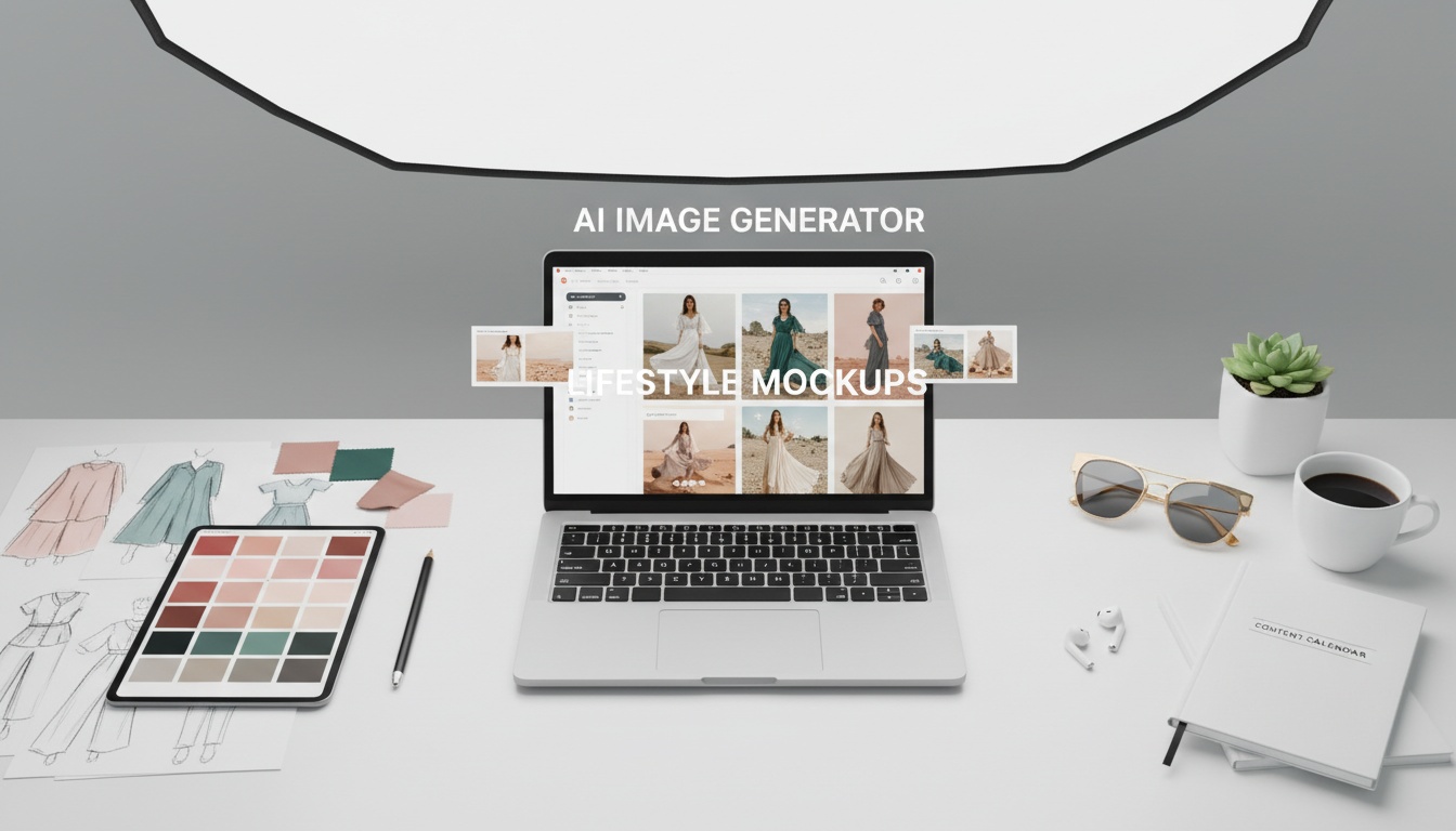 Exemplos de imagens de campanha criadas com IA para e-commerce de moda