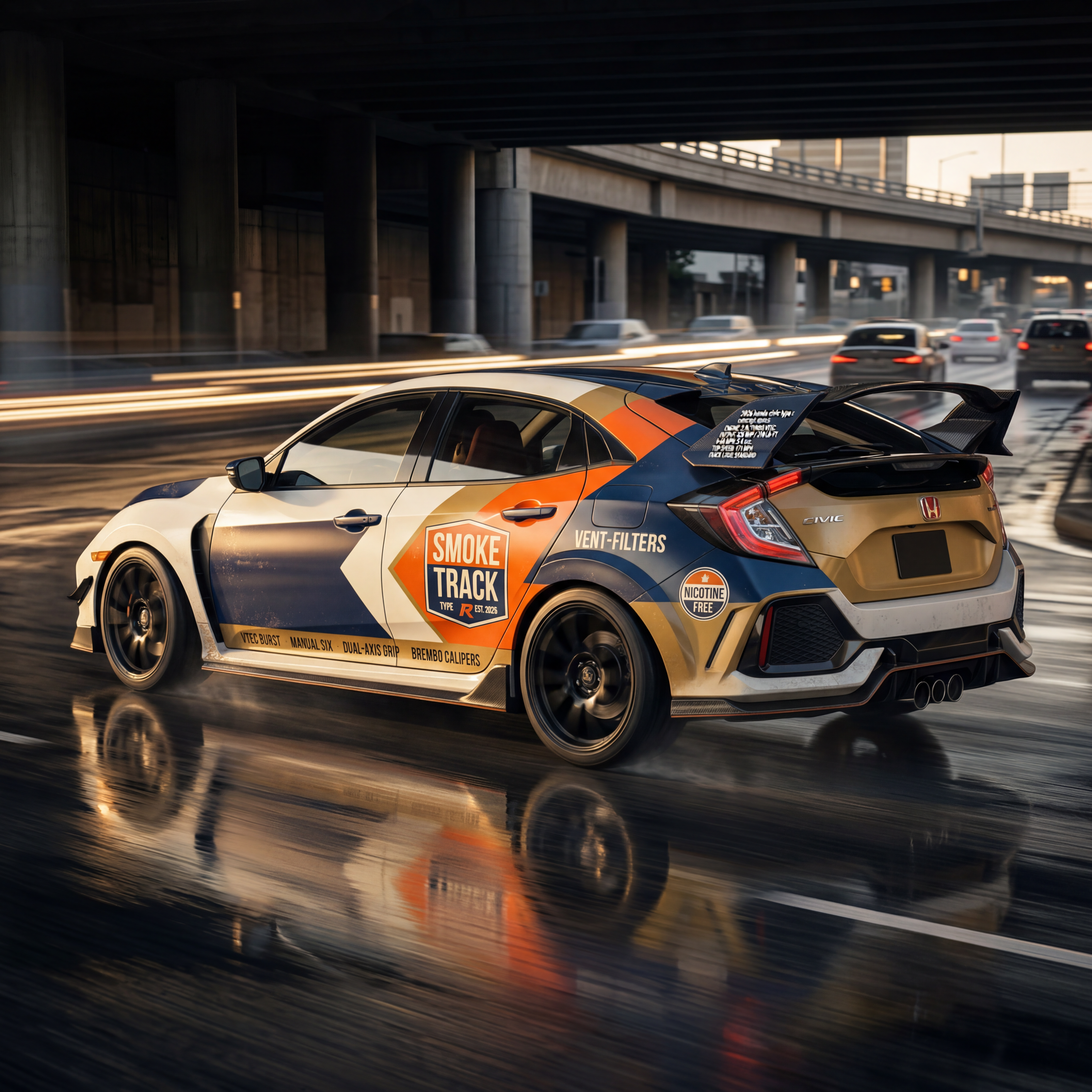 2026 Honda Civic Type R Concept: HP, Specs & Release Date AI car wrap design on 2026 honda civic type r concept: hp, specs & release date style