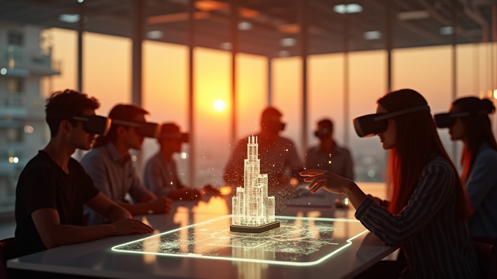 Equipo de Deusens trabajando en proyectos de realidad extendida en sus oficinas
