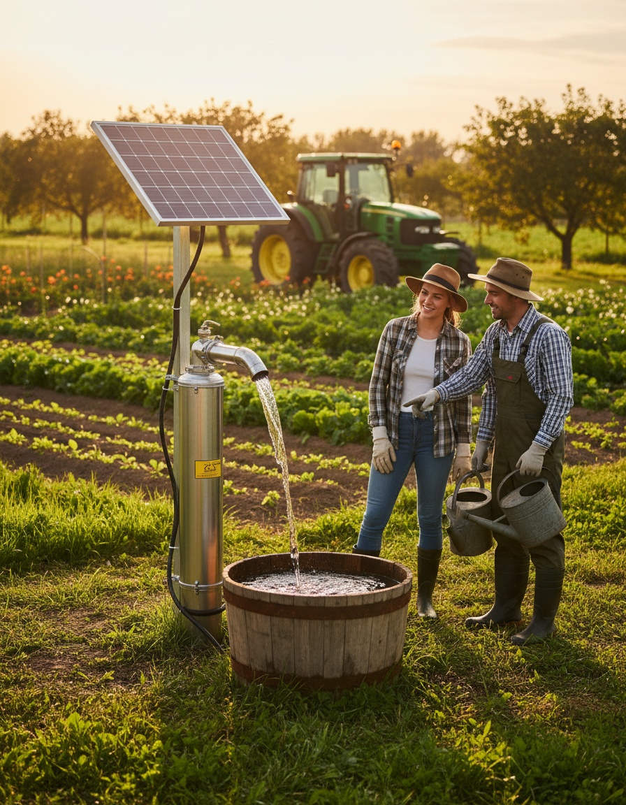 Desarrollo de bomba solar sumergible centrífuga de 500W para pozos de mediana profundidad