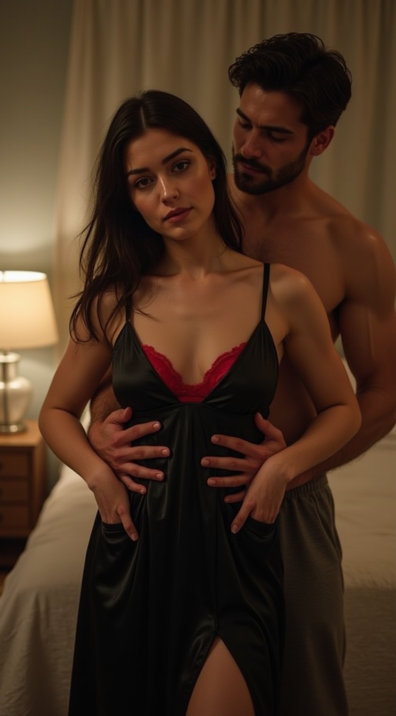 in-the-bedroom-the-girl-is-wearing-a-black-satin-hvxvggna1l