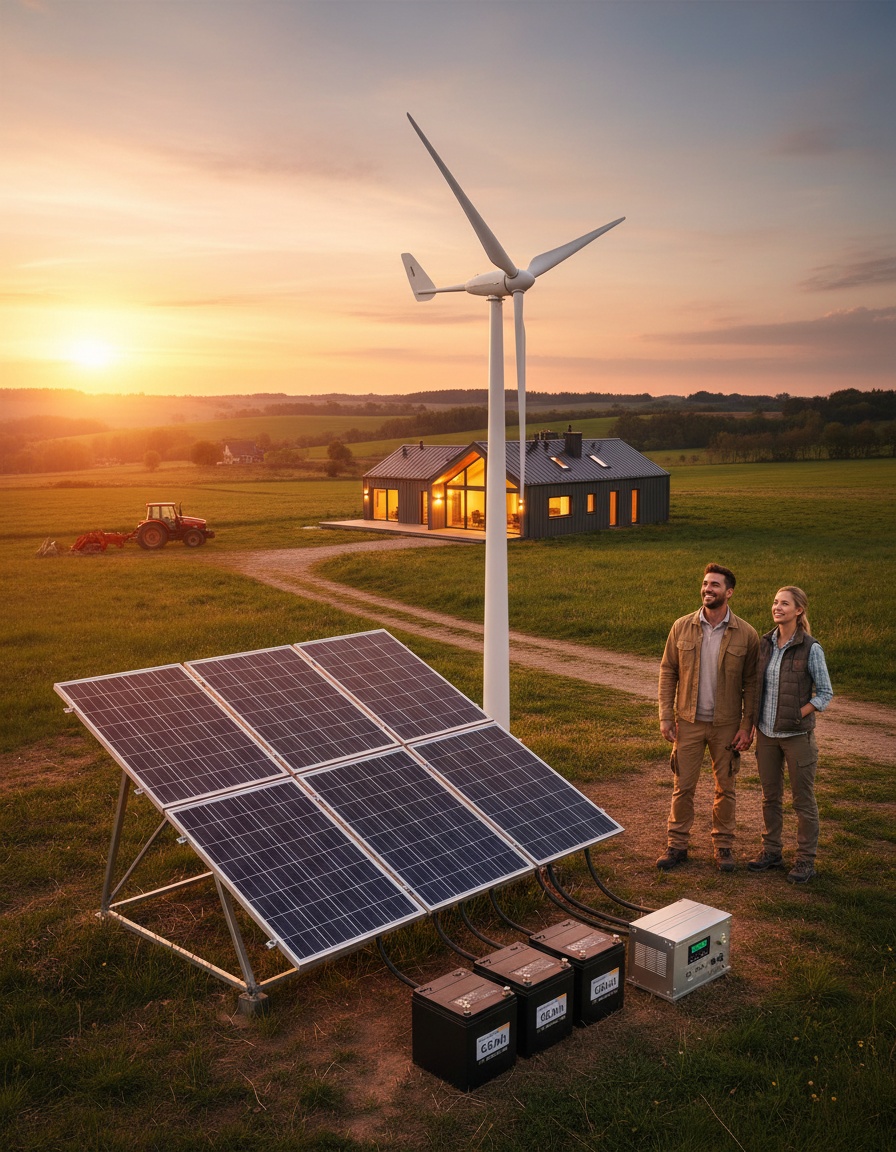 Avances en energía renovable: Kit solar-eólico off-grid de 3000W para suministro continuo