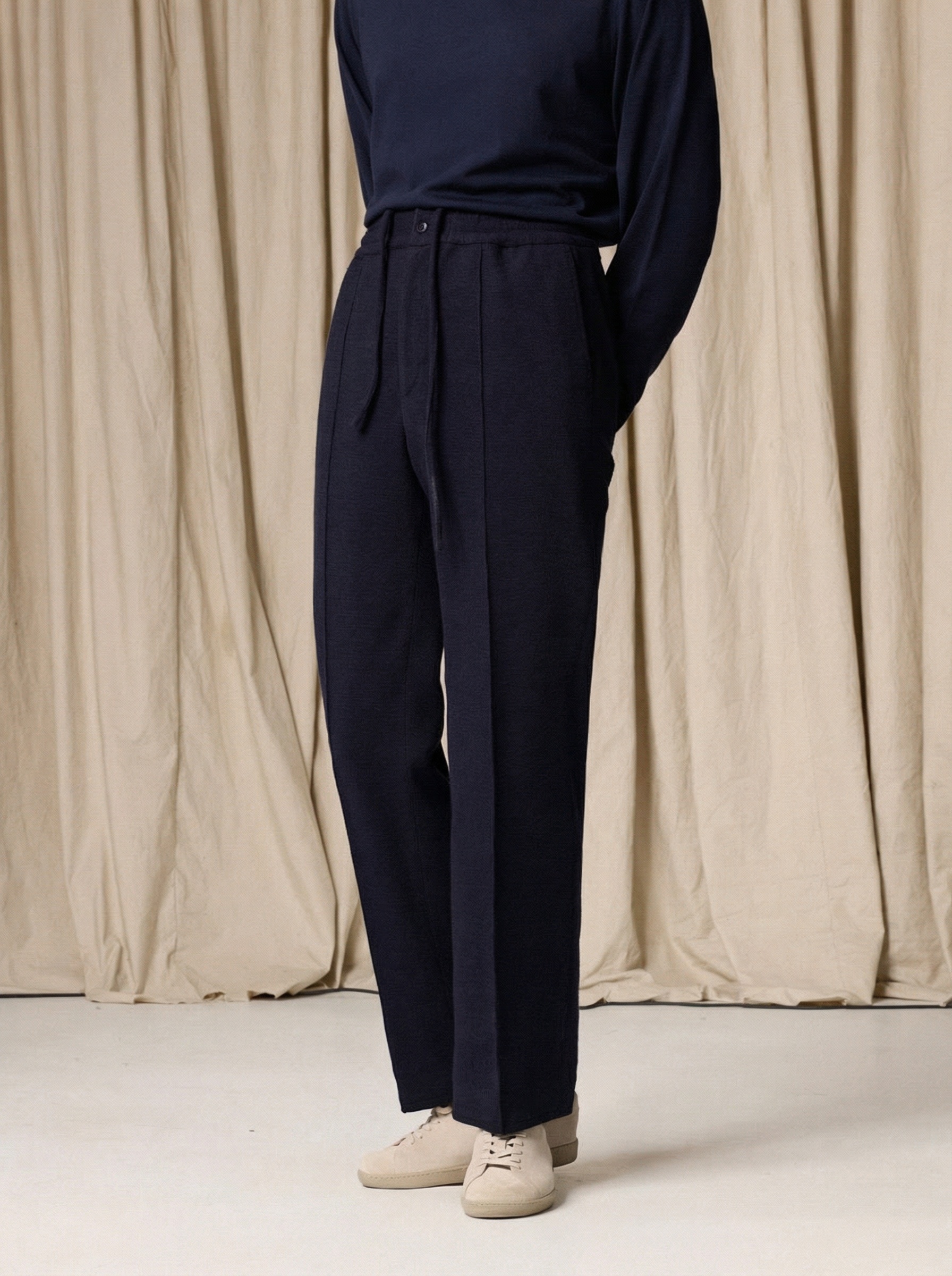 Merino Knit Drawstring Trousers - Image 1
