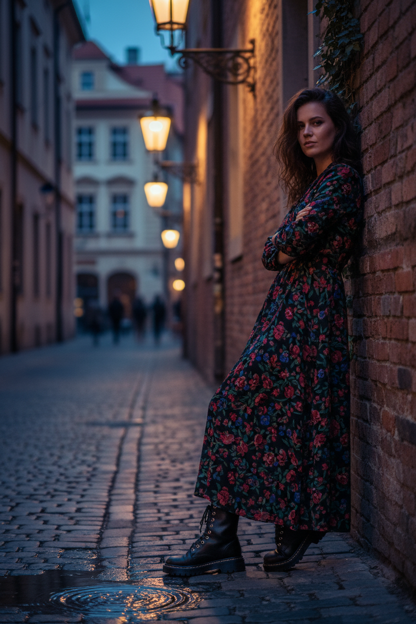 Dark Floral Maxi Dress
