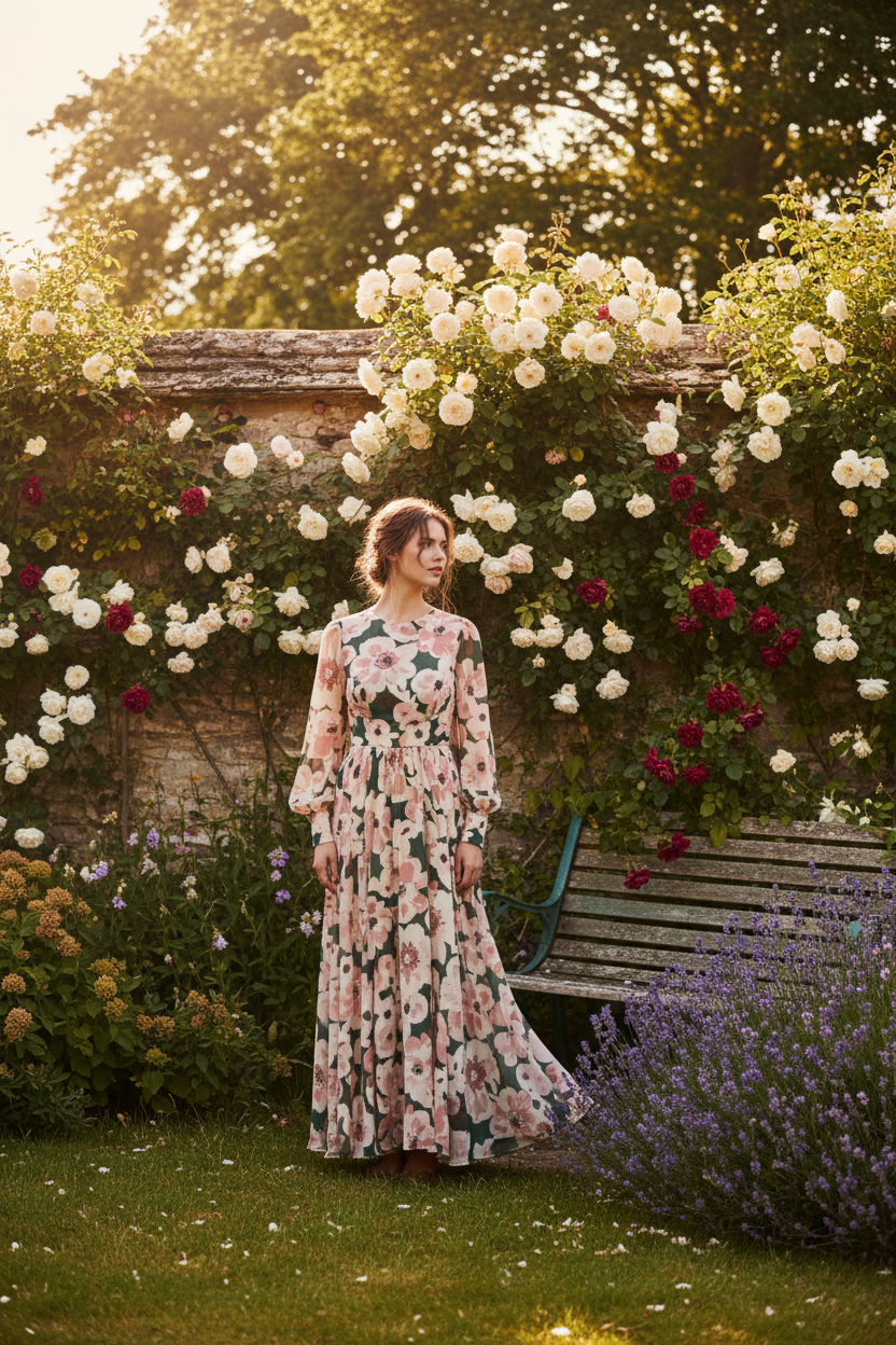 Long Sleeve Floral Maxi Dress