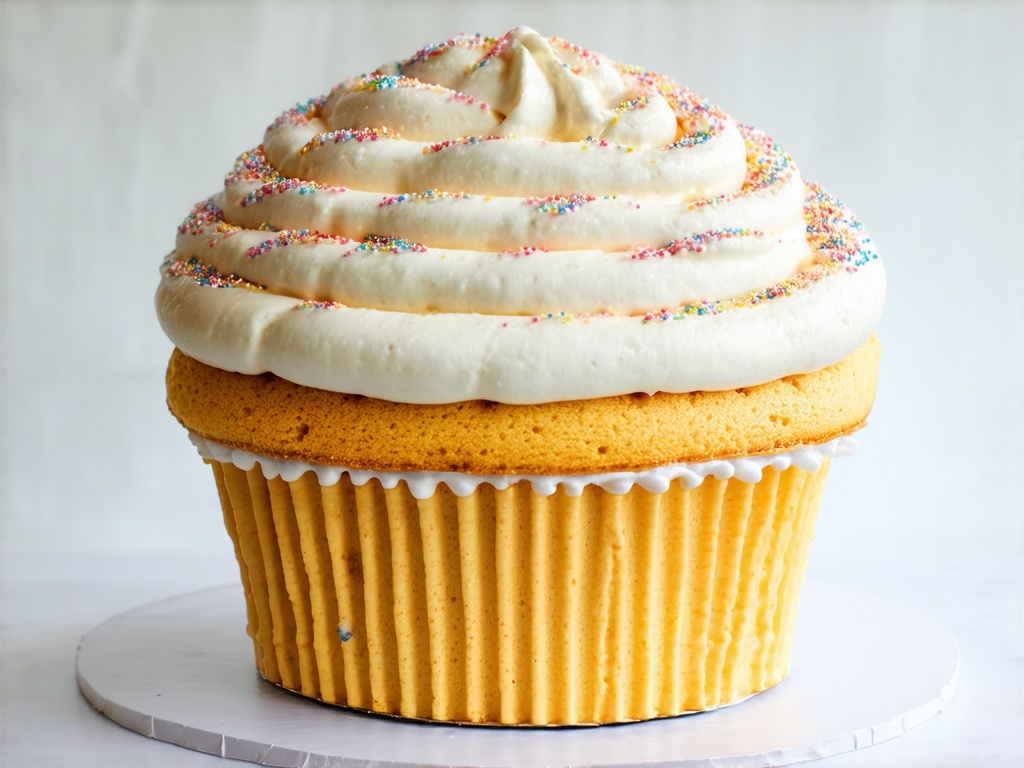 Structured giant cupcake cake