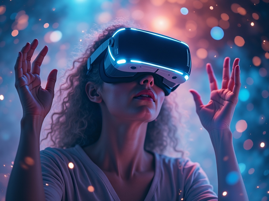 Usuario disfrutando de PC VR con el cable KIWI design, confirmando que merece la pena