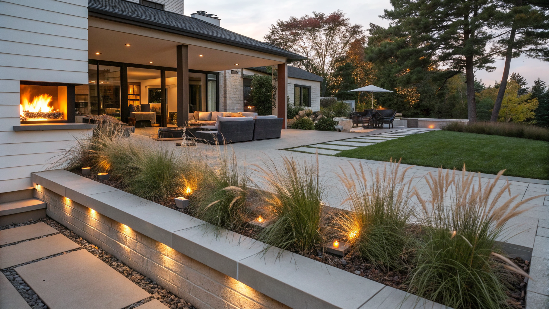 Modern outdoor living space design
