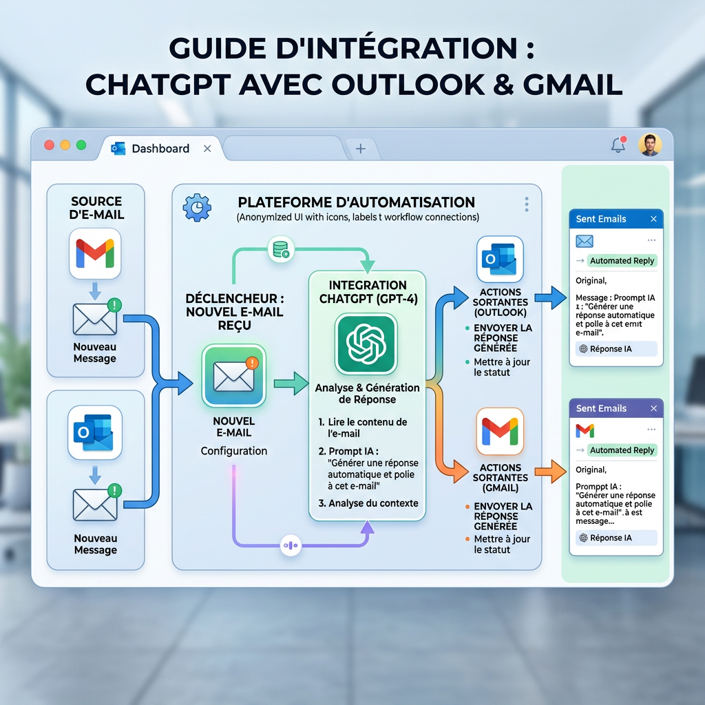 Connecter ChatGPT à Outlook et Gmail : guide 2026