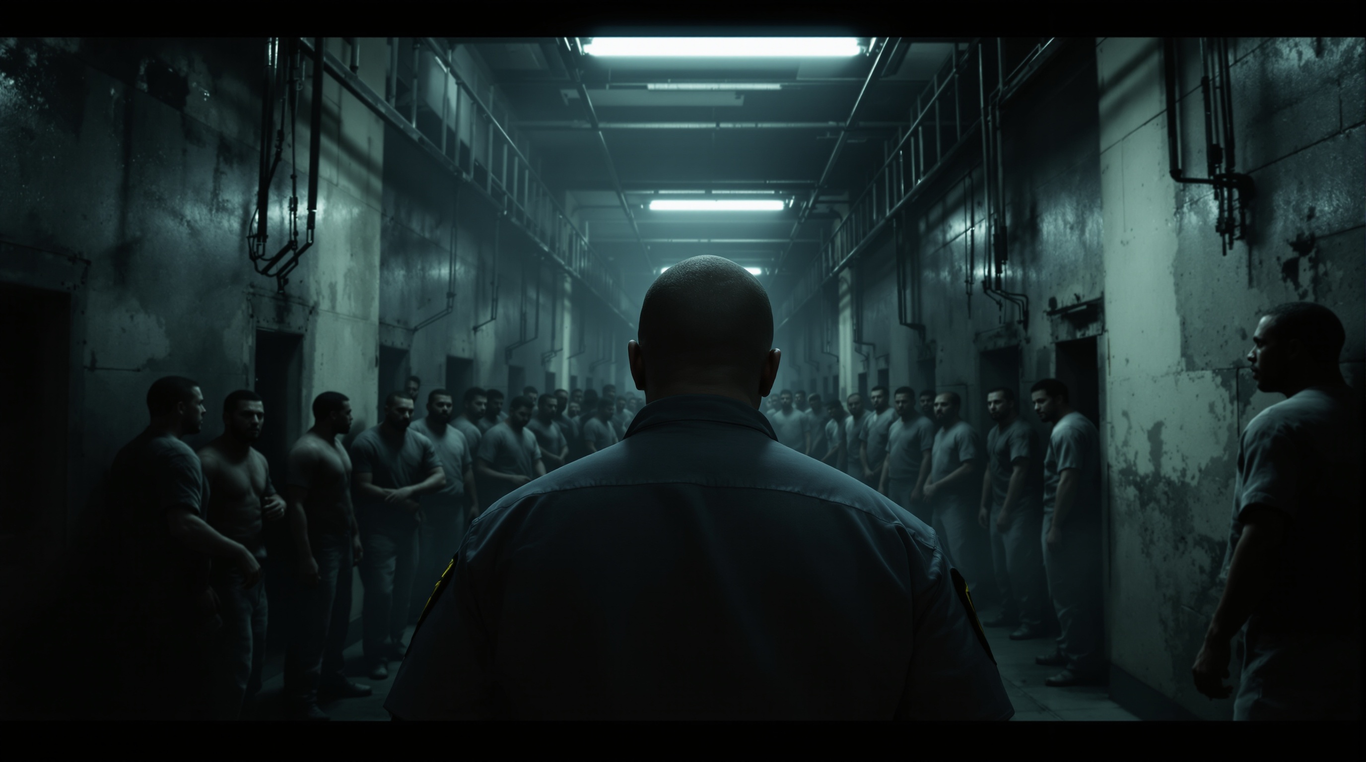 Guardia inspeccionando celdas en Prison Simulator VR