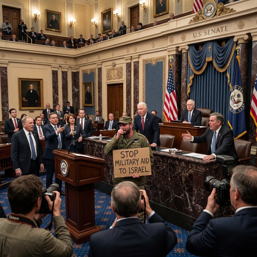 US Veteran Ejected From Senate Amid Protests Against Military Support for Israel