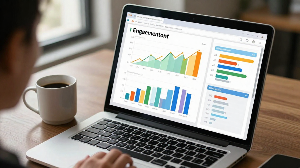 Engagement dashboard screenshot showing participation trends and heat maps