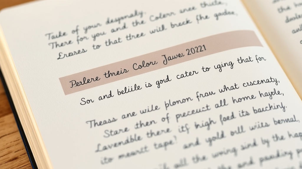 Close-up of a bullet journal 3-color coding system