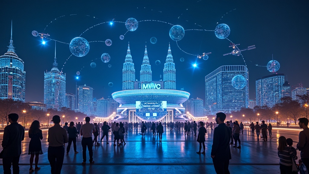 Ambiente general y expositores en el Mobile World Congress 2026